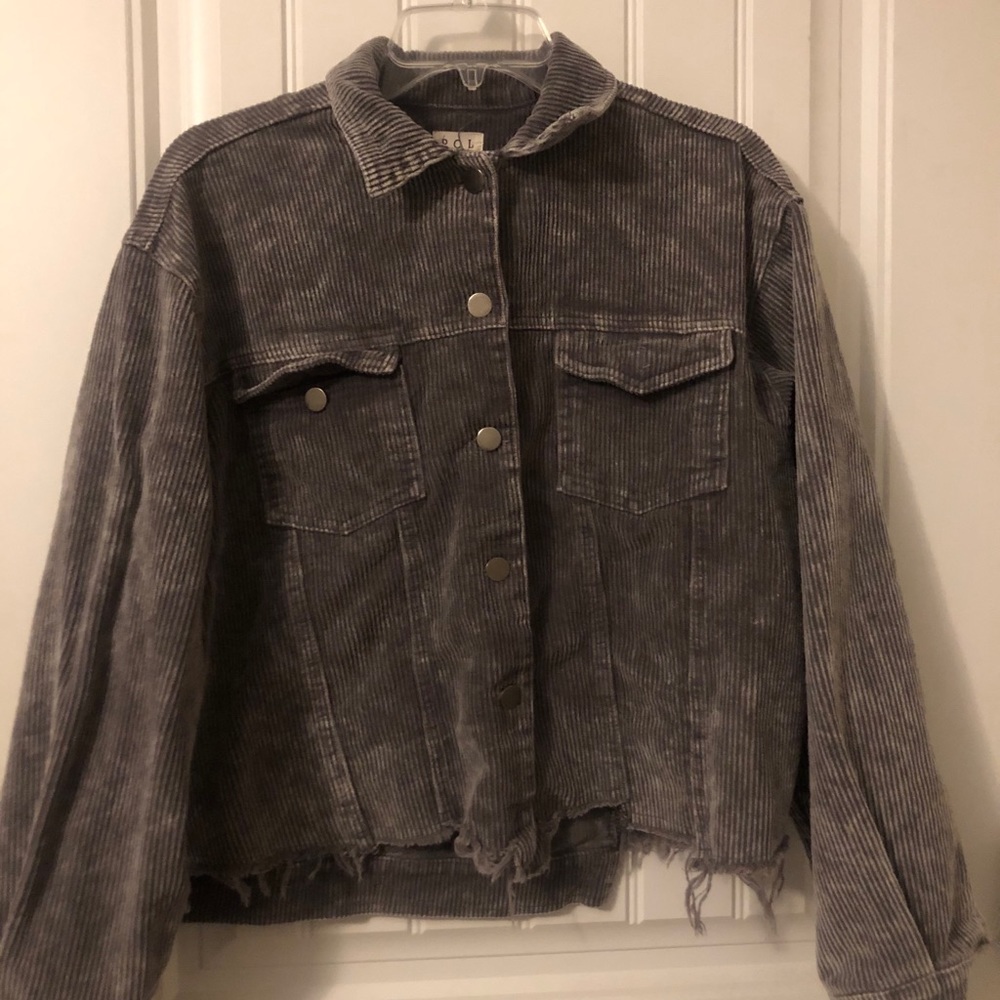 Black Distressed Jean Jacket